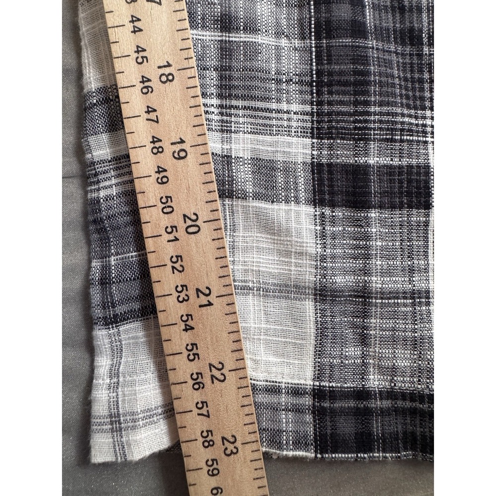 First Monday Plaid Wide Leg Jumpsuit XS Black White Button Detail Cotton - Picture 7 of 9